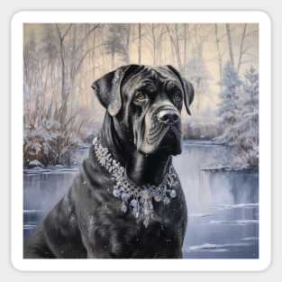 Cane Corso In Winter Sticker